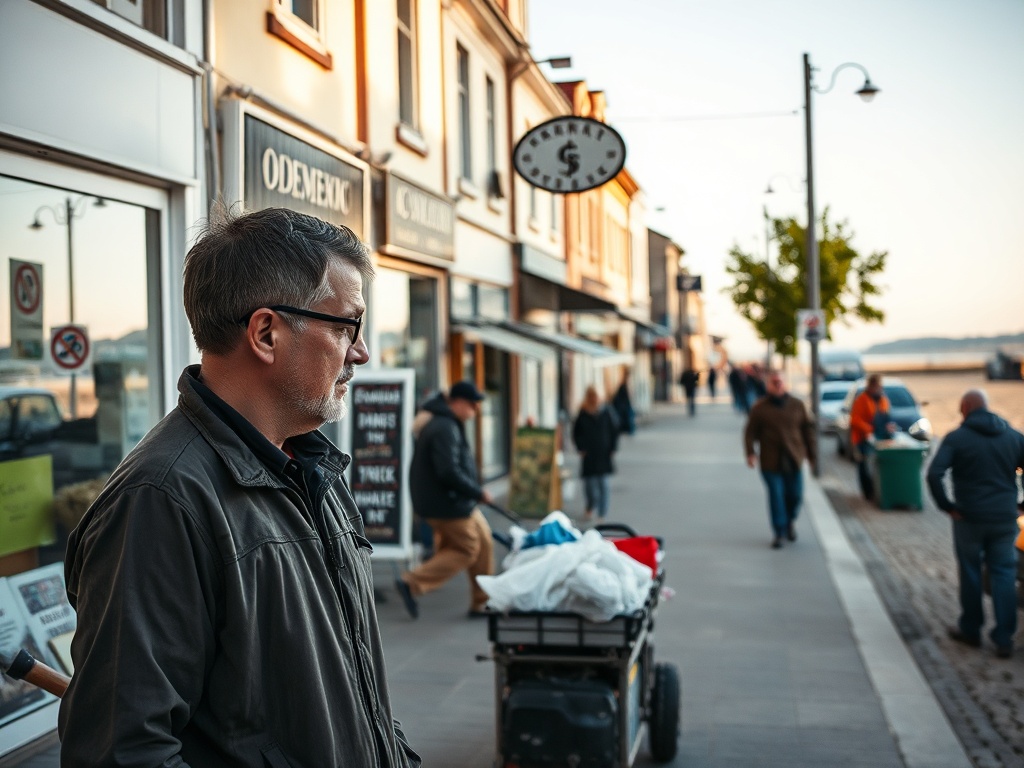 Ilustracja symbolizująca zbliżający się termin składania deklaracji PIT z elementami nawiązującymi do Ustki.